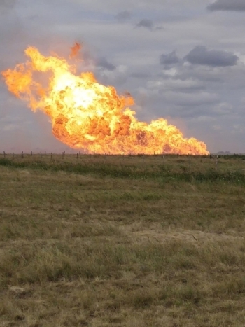В Чесменском районе горел подземный газопровод