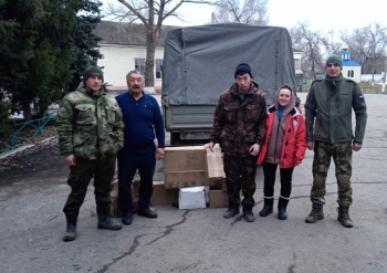 Наши земляки доставили гуманитарную помощь мобилизованным Чесменского района, находящимся в зоне СВО