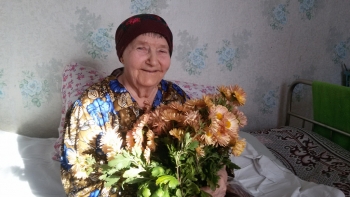 Жительница поселка Новоукраинский Матрена Ивановна Колдаева отметила 90-летний юбилей